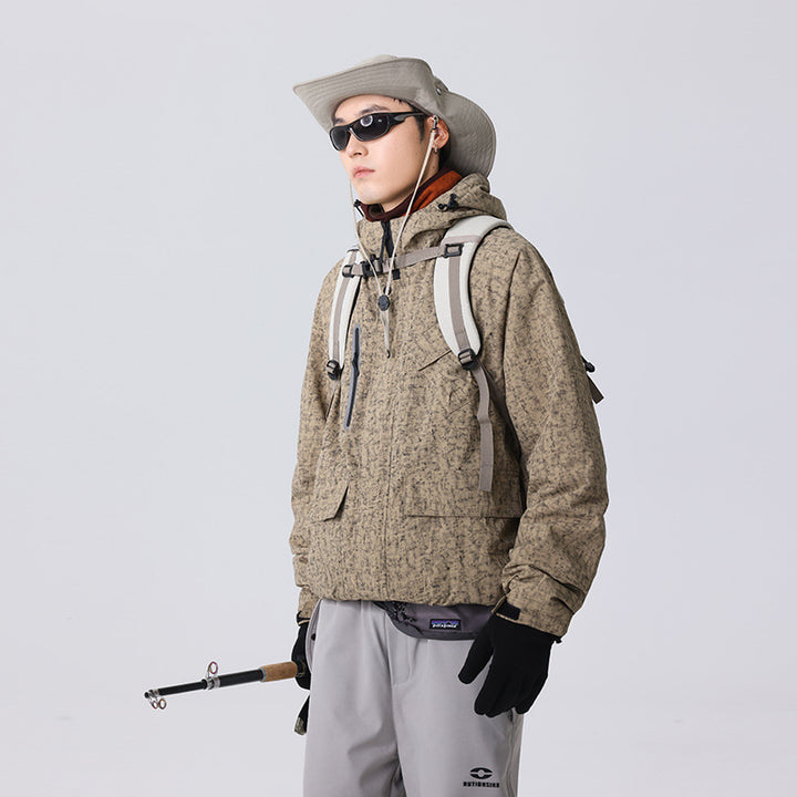 Herren Urban-Technical Field-Parka mit hochschließendem Kragen, schräge Brustpatte und verdeckten Reißverschlüssen Echo Archiv