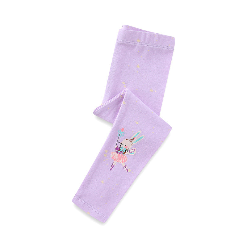 Mädchen Leggings mit verspieltem Einhorn- und Hasenmuster Echo Archiv