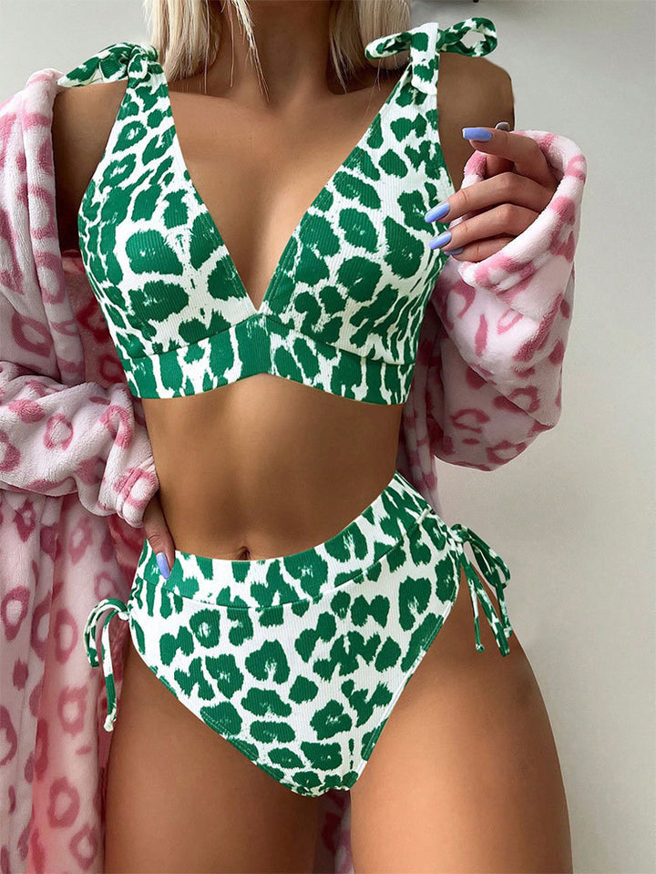 Damen Bikini-Set mit verstellbaren Trägern und hohem Bund Echo Archiv