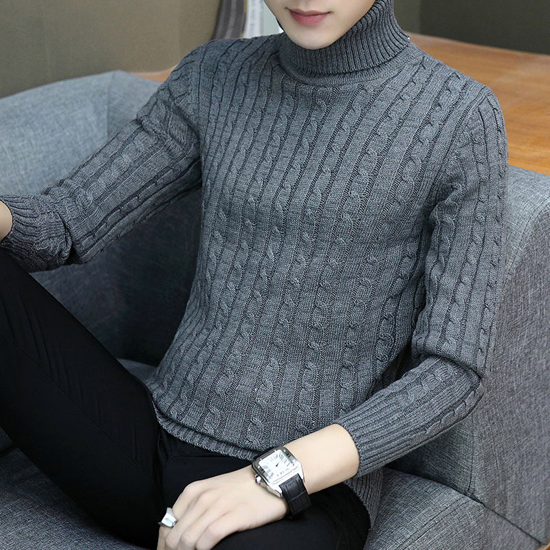 Herren Rollkragenpullover im stilvollen Rippstrickdesign Echoarchiv