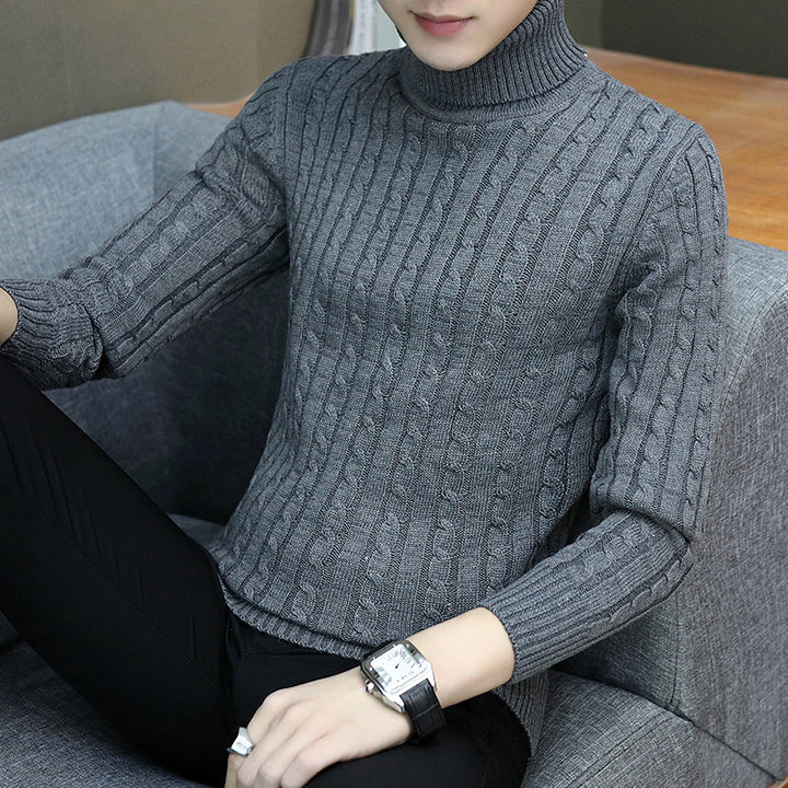 Herren Rollkragenpullover im stilvollen Rippstrickdesign Echoarchiv