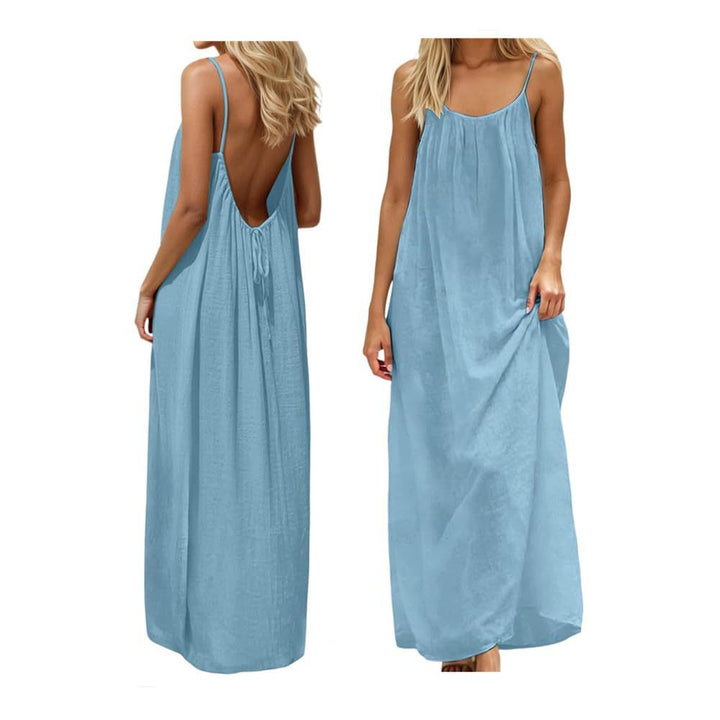Damen Maxikleid mit tiefem Rücken Echoarchiv