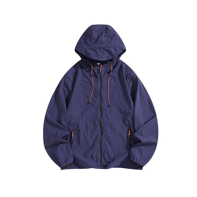 Herren Leichte Outdoorjacke mit Kapuze und praktischen Reißverschlusstaschen Echo Archiv