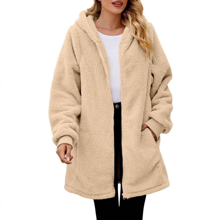 Damen Kuschelige Fleece-Jacke im Oversized-Stil Echoarchiv