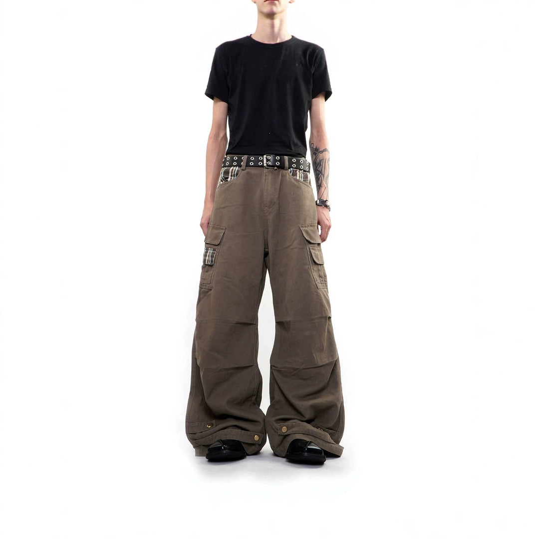 Herren Weitgeschnittene Cargo-Hose mit Taschen Echoarchiv