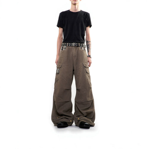 Herren Weitgeschnittene Cargo-Hose mit Taschen Echoarchiv