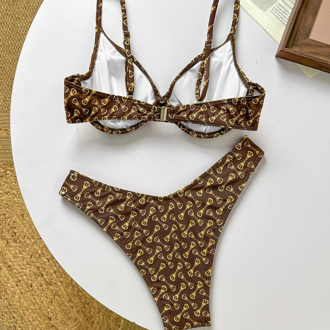 Damen Push-Up Bikini mit raffiniertem Muster Echo Archiv