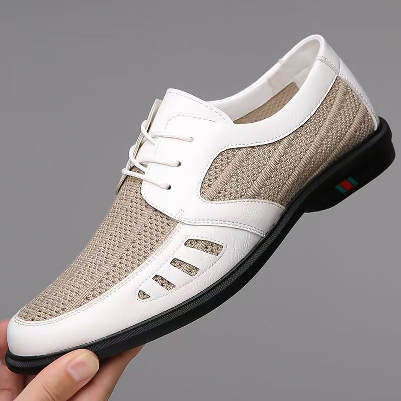 Herren Atmungsaktiver Business-Casual-Halbschuh mit Lochstrick-Elementen Echoarhiv