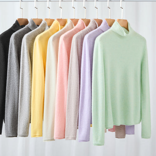 Damen Feiner Rollkragenpullover aus ultraleichtem Feinstrick mit schlanker Silhouette Echoarchiv