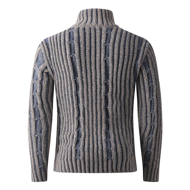 Herren gestreifter Strickpullover Echoarchiv