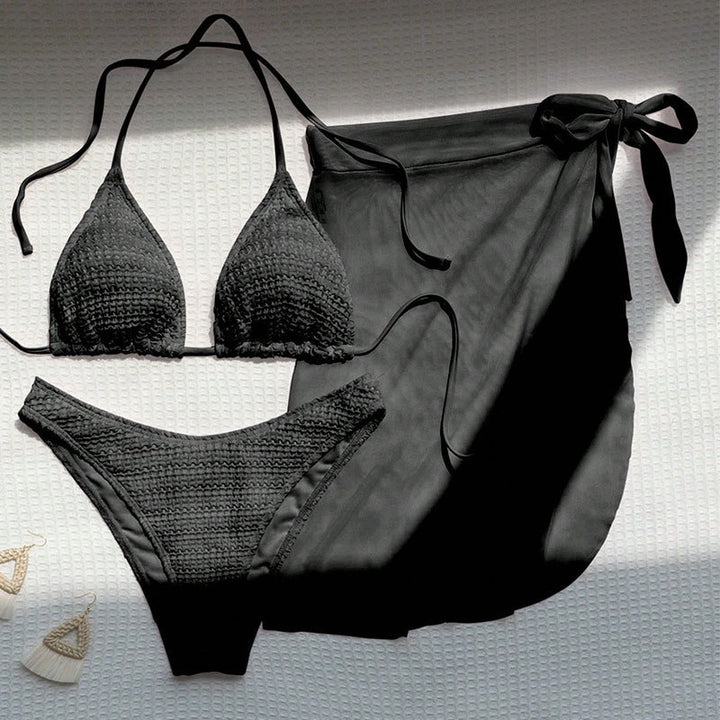 Damen Badeanzug-Set mit Spitzen-Details und schickem Wickelrock Echo Archiv