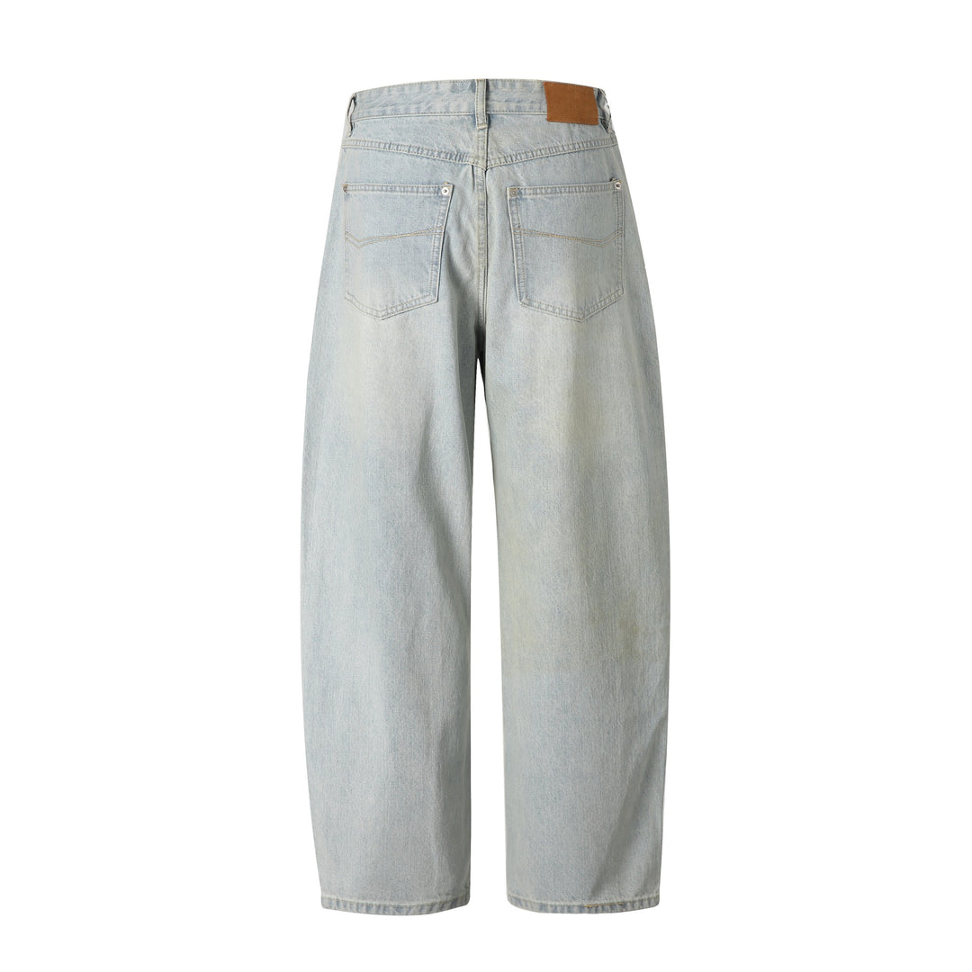 Damen Hochtaillierte Straight‑Leg Jeans mit weitem Bein Echoarchiv