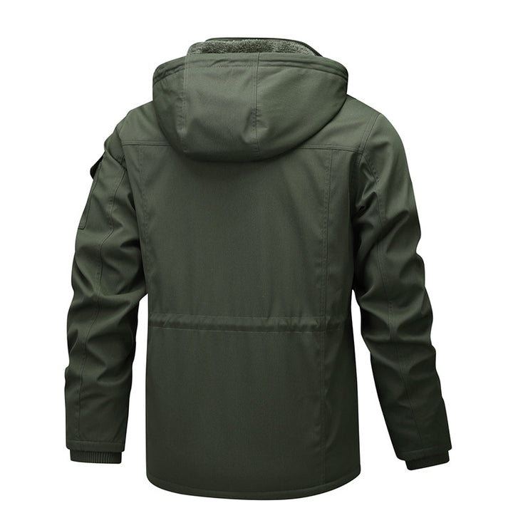 Herren Militärinspirierter Canvas-Parka mit Teddyfleece-Innenfutter und verstellbarem Taillenzug Echo Archiv