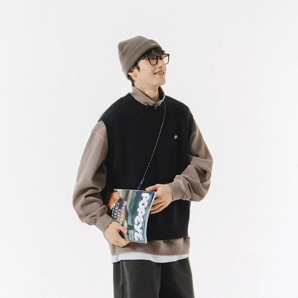 Herren Modischer ärmelloser Pullover Echoarchiv