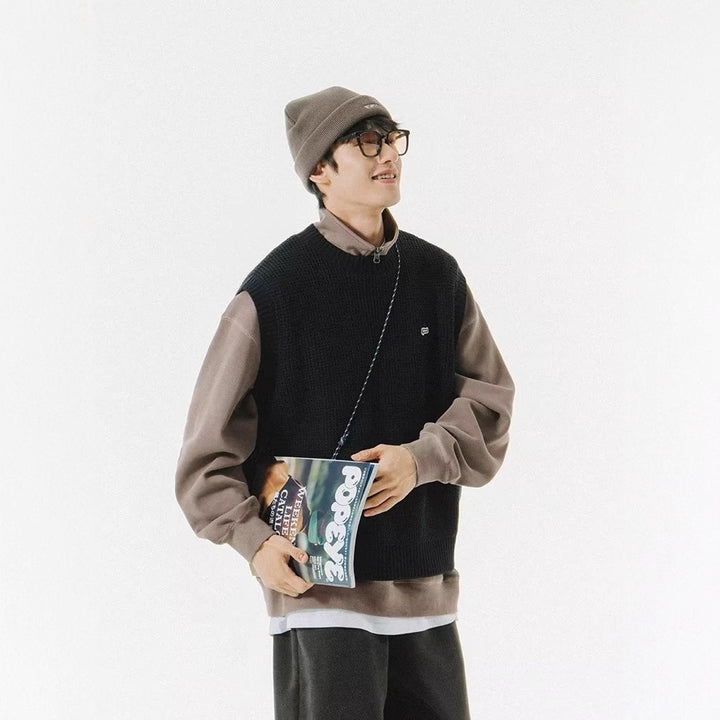 Herren Modischer ärmelloser Pullover Echoarchiv