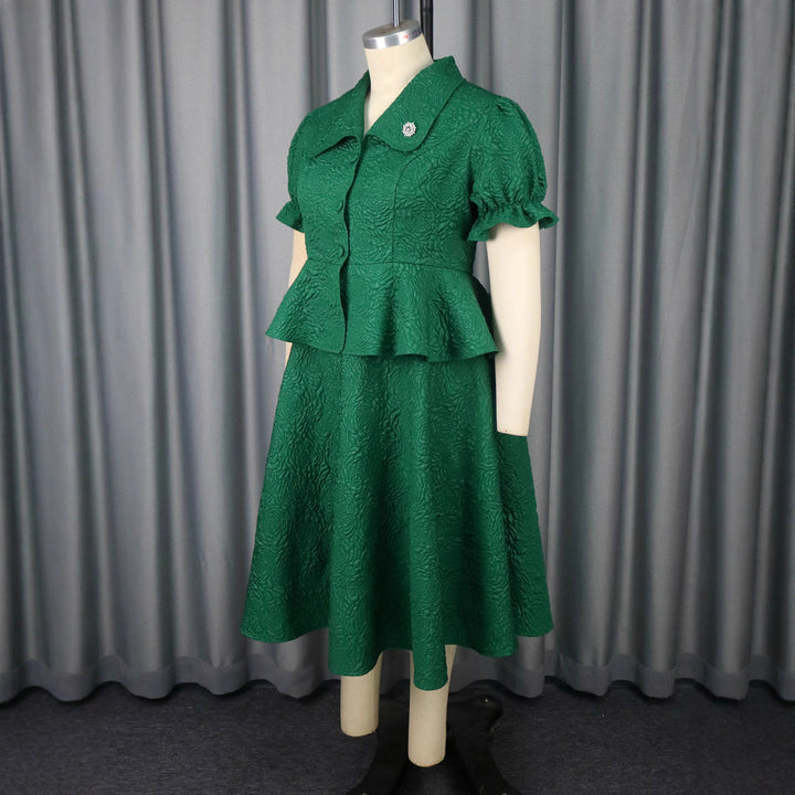 Damen elegantes Kleid mit Vintage-Details und voluminösem Rock Echo Archiv