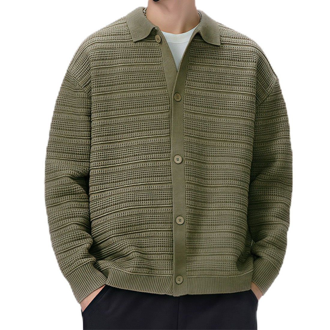 Herren Modische Strickjacke Echo Archiv