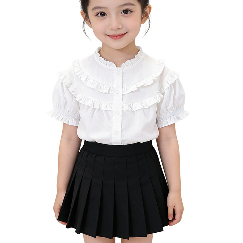 Mädchen Rüschenbluse mit elegantem Kragen Echo Archiv