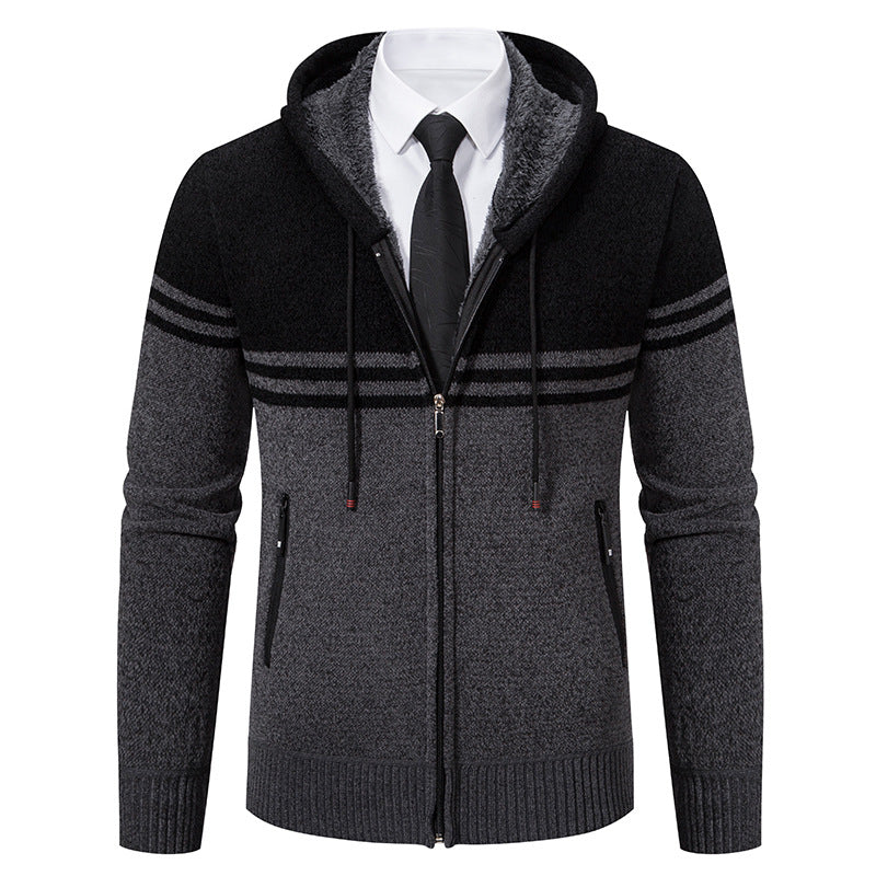 Herren modische Kapuzenjacke mit strukturiertem Design Echoarchiv