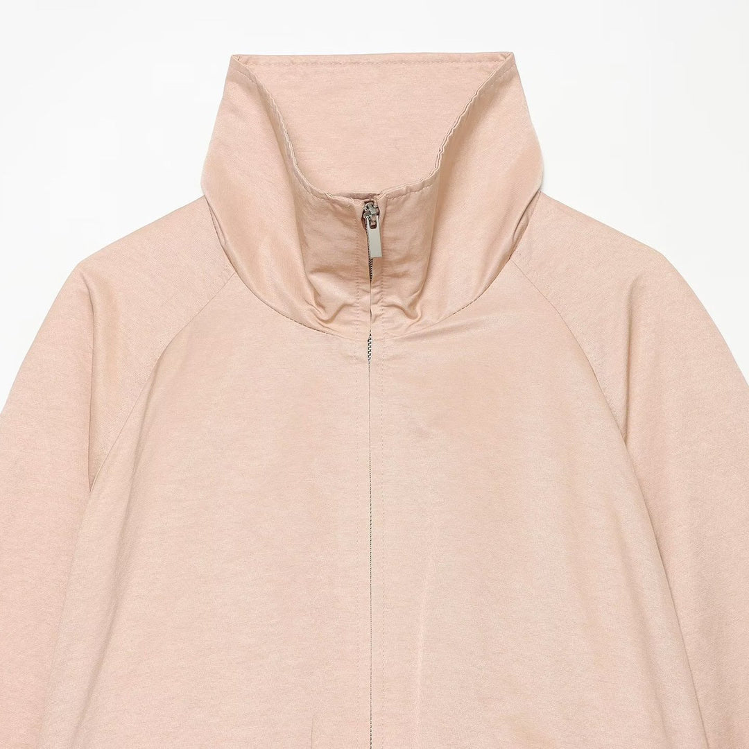Damen Cropped Übergangsjacke mit hohem Stehkragen und Raglanärmeln Echoarchiv