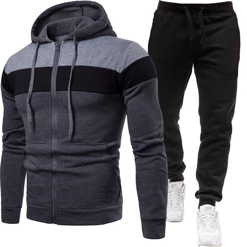 Herren zweiteiliges Freizeit-Jogginganzug-Set – Marzano