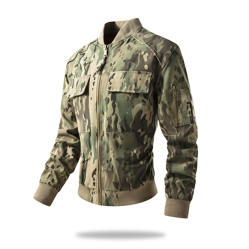 Herren militärische Bomberjacke mit praktischen Taschen und strapazierfähigem Material Echoarchiv