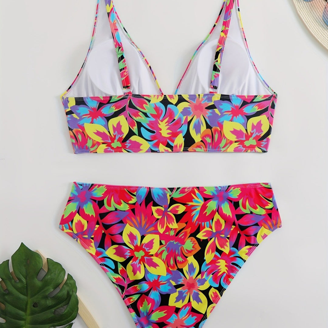 Damen Bikiniset mit auffälligem floralem Design und komfortablem Schnitt Echo Archiv