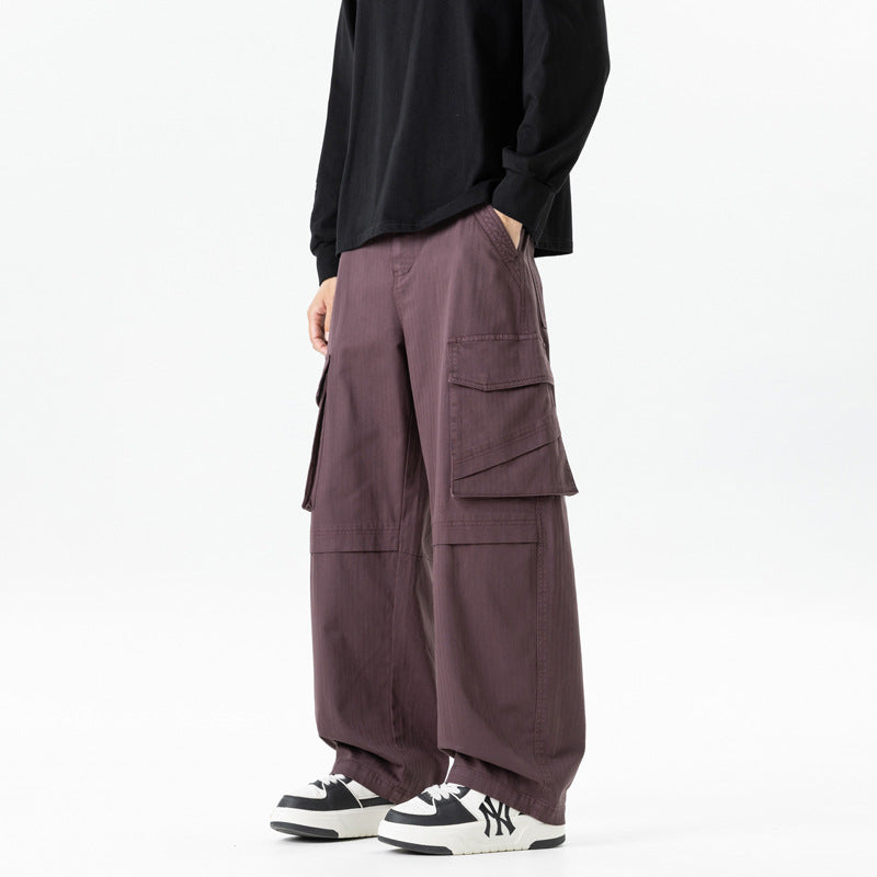 Damen weite Cargo-Hose mit hoher Taille und Multifunktions-Taschen Echo Archiv