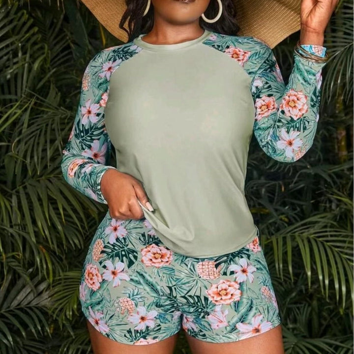 Damen UV-Schutz Badeoberteil und Shorts Set Echo Archiv