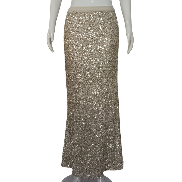 Damen Taillierter Pailletten‑Maxi‑Rock mit Stretchbund und Meerjungfrau‑Silhouette – Valéora