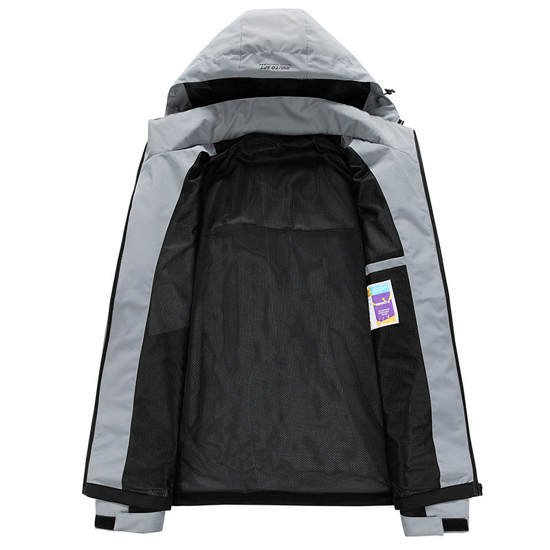 Herren Multifunktionale Outdoorjacke mit abnehmbarer Kapuze Echo Archiv
