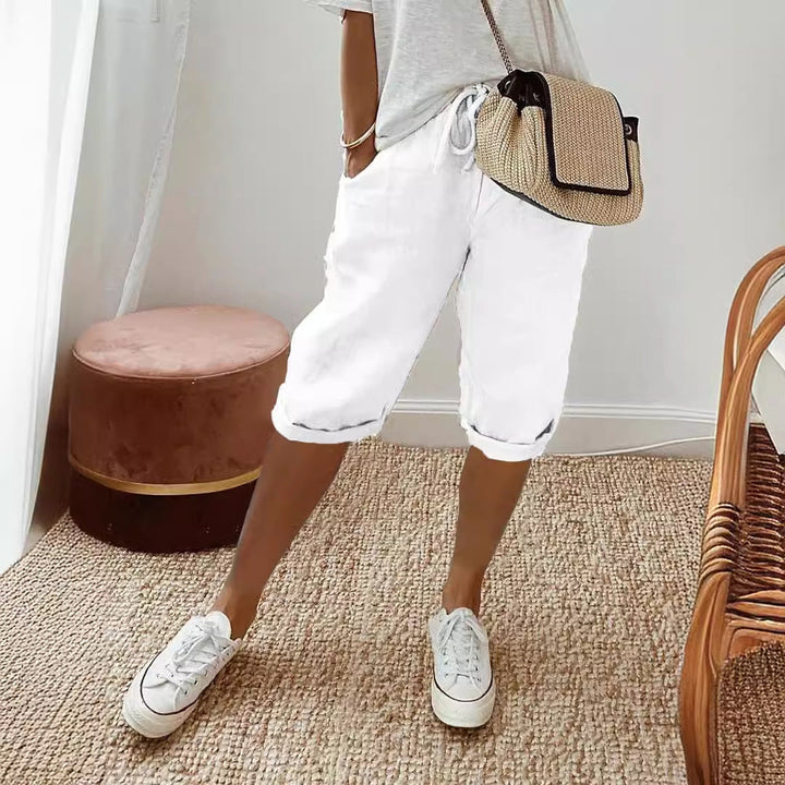 Damen Luftige Leinen Shorts Echoarchiv