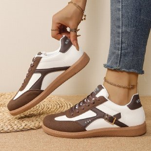 Damen Retro-inspirierte Schnür-Sneaker mit gepolstertem Komfortfußbett – Névara
