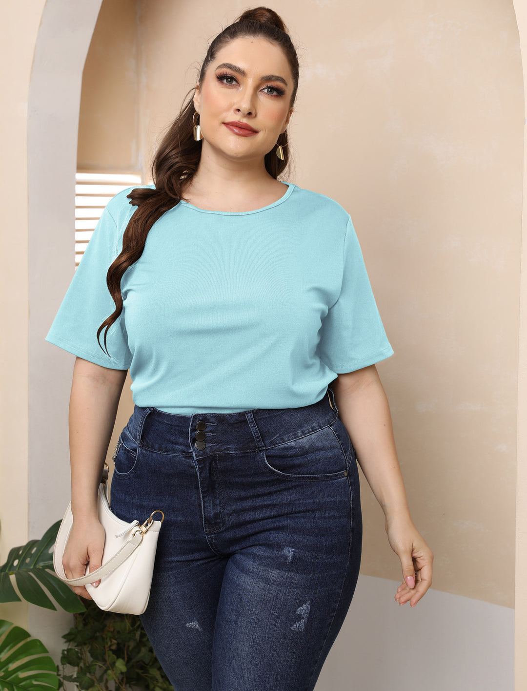 Damen modisches Basic T-Shirt Echo Archiv