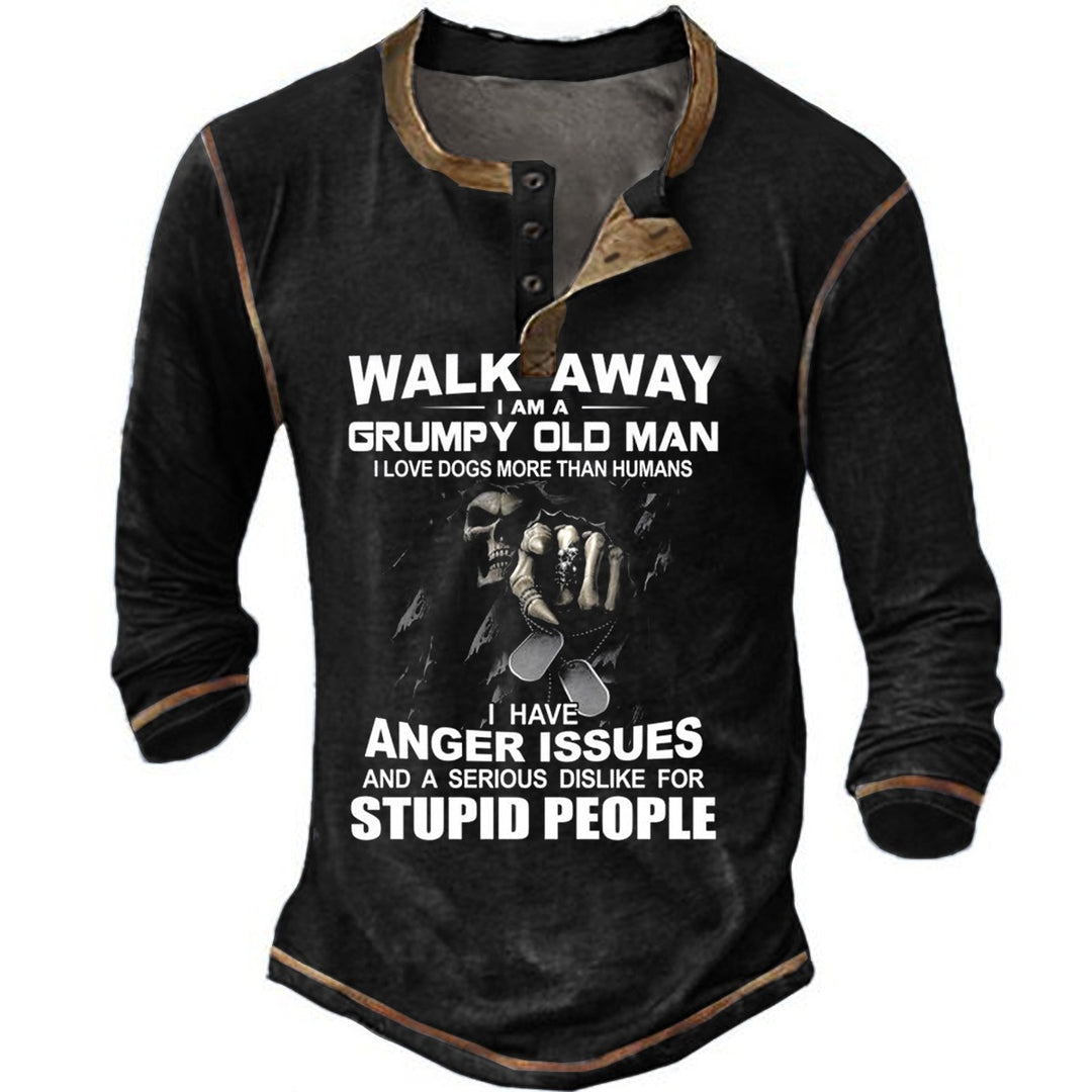 Herren Langarmshirt mit originellem Spruchdesign Echoarchiv