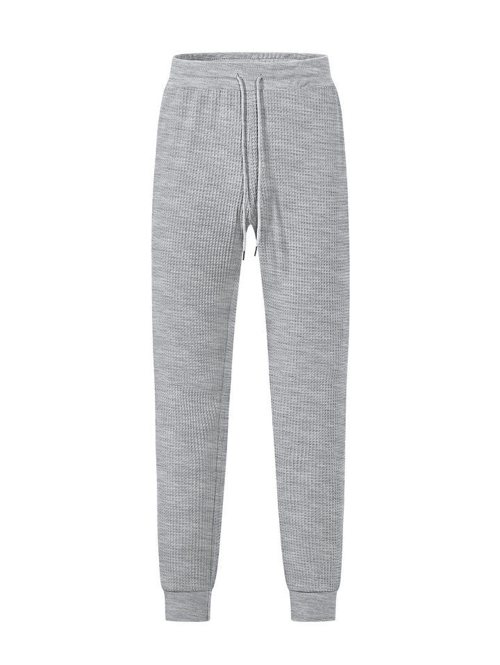 Herren bequeme Freizeithose mit elastischem Bund und Waffelmuster Echoarchiv