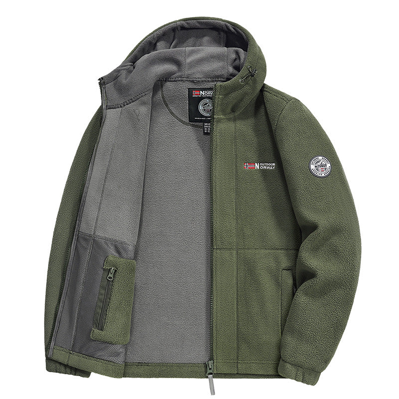 Herren Fleecejacke mit praktischem Kragen Schutz Echo Archive
