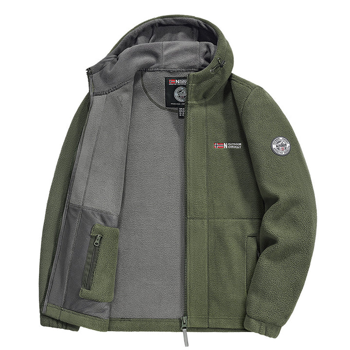 Herren Fleecejacke mit praktischem Kragen Schutz Echo Archive