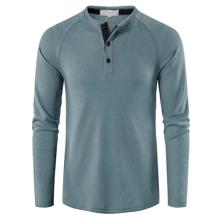 Herren elegantes Longsleeve mit Knopfleiste Echoarchiv
