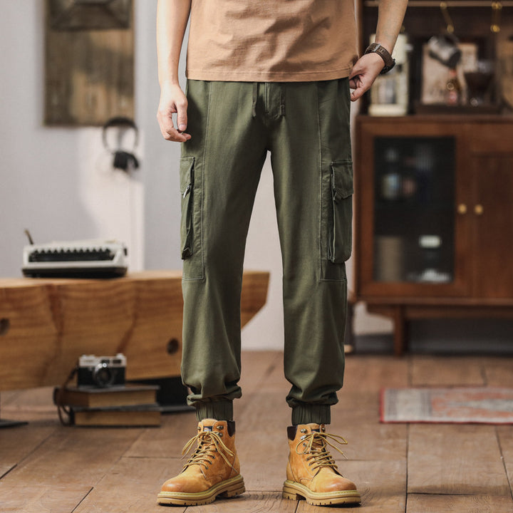 Herren Locker geschnittene Cargo-Jogginghose mit elastischem Bund und Mehrfach-Taschen Echo Archiv