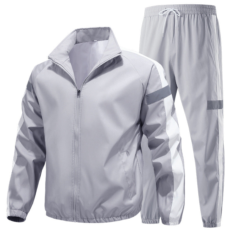 Herren Sportliches Trainingsanzug-Set mit Reißverschlussjacke, Jogginghose und reflektierenden Einsätzen Echo Archiv