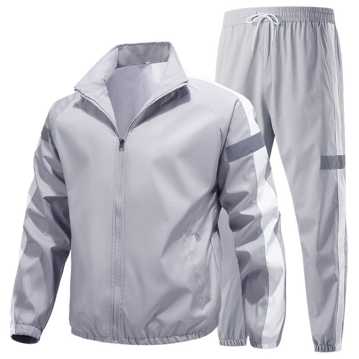 Herren Sportliches Trainingsanzug-Set mit Reißverschlussjacke, Jogginghose und reflektierenden Einsätzen Echo Archiv