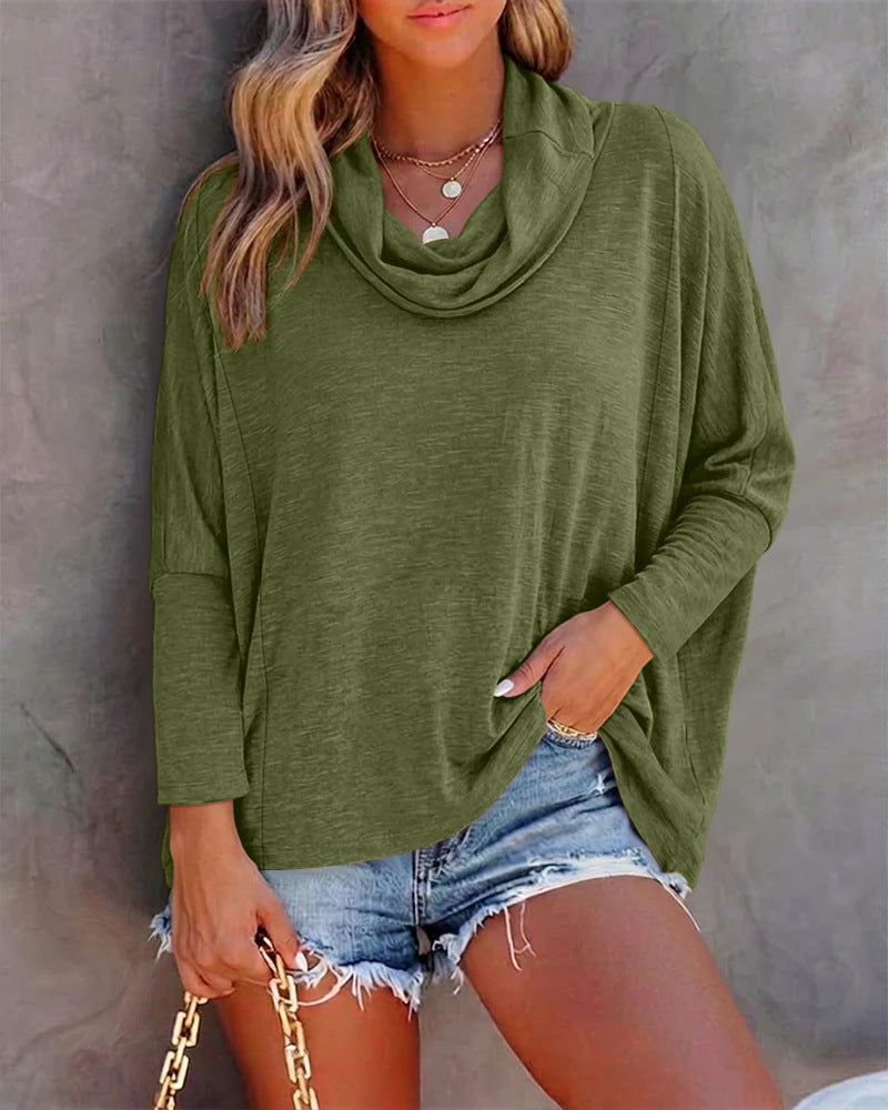 Damen Lässiges Oberteil mit cowl Neck Echo Archiv