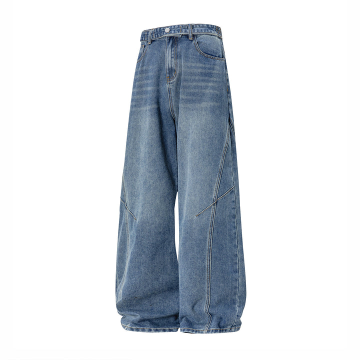Damen Balloon-Jeans mit Paneelnähten, hoher Taille und extra weitem Bein Echo Archiv