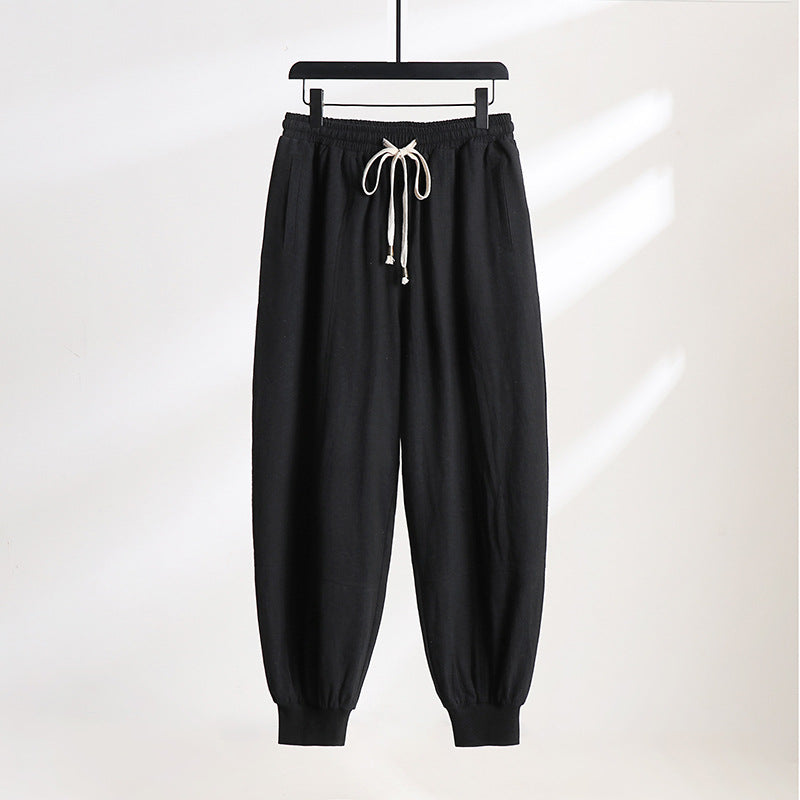 Herren Leichte Baumwoll-Jogginghose mit Kordelzug, Elastischem Bündchen und praktischen Taschen Echoarchiv