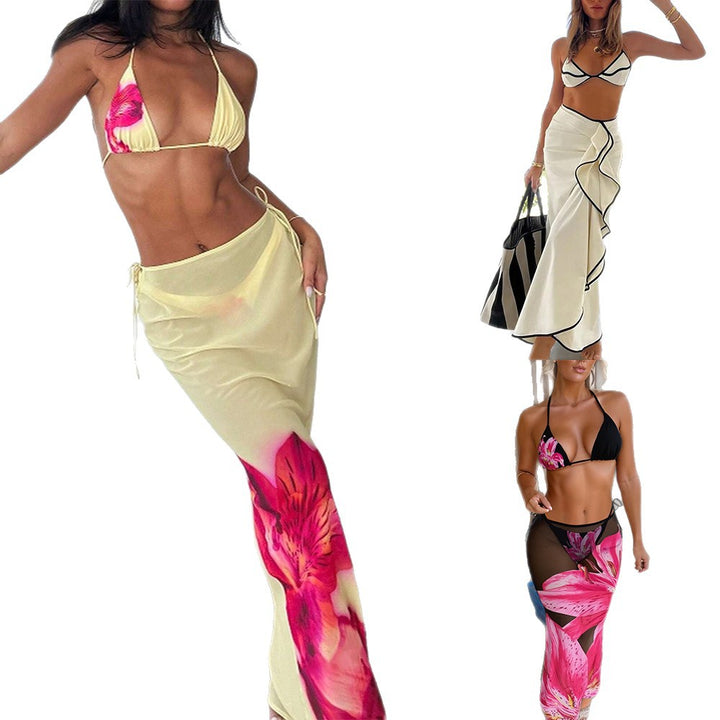 Damen Strand-Bikini-Set mit lässigem Maxi-Rock Echo Archiv
