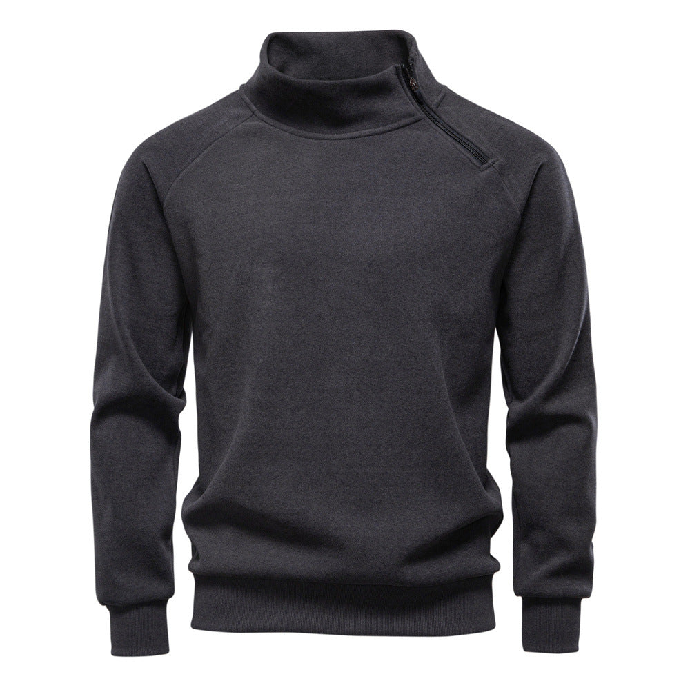 Herren Pullover mit hohem Kragen und praktischem Reißverschluss Echoarchiv