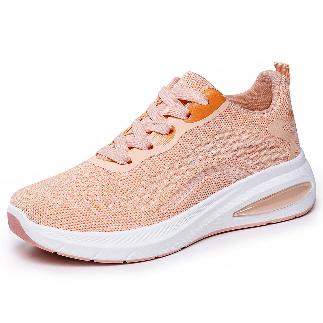 Damen nan leichte Strick-Fitness-Sneaker mit sichtbarem Luftdämpfer und reaktiver EVA-Plateau-Sohle Echo Archiv