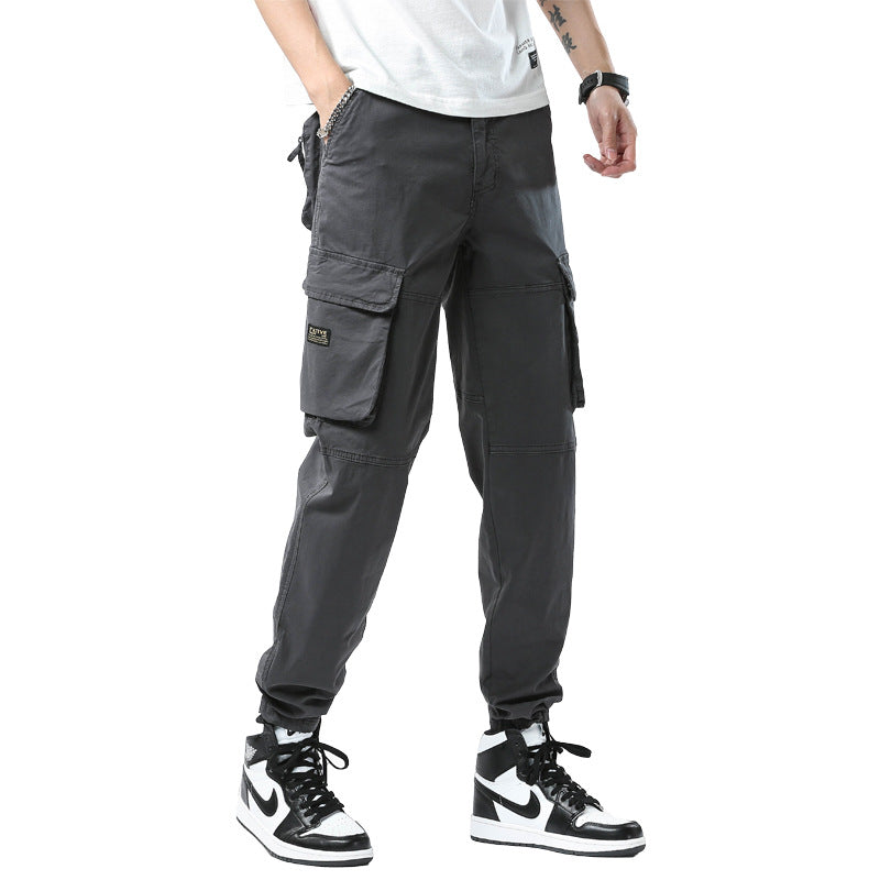 Herren Cargo-Joggerhose mit Kniepasse, elastischem Knöchelsaum und Großvolumigen Klappentaschen Echo Archiv