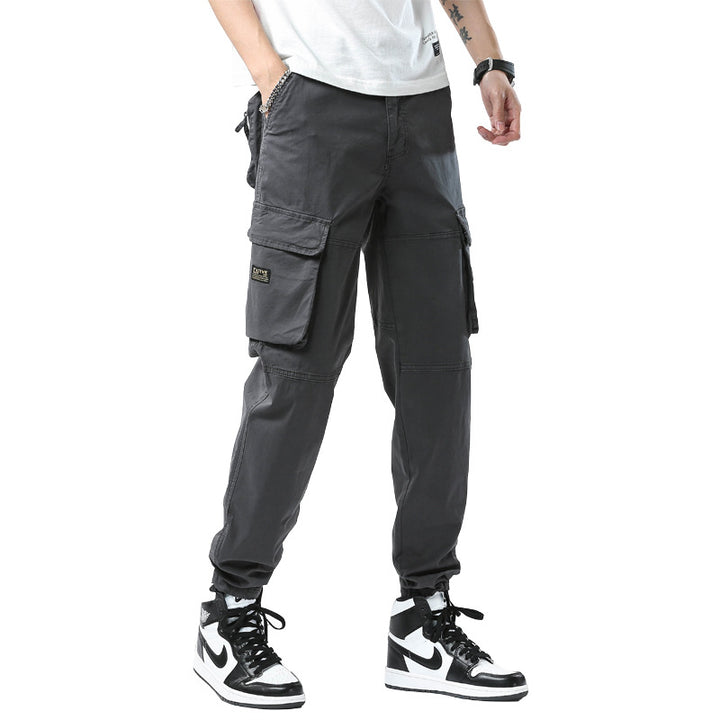 Herren Cargo-Joggerhose mit Kniepasse, elastischem Knöchelsaum und Großvolumigen Klappentaschen Echo Archiv